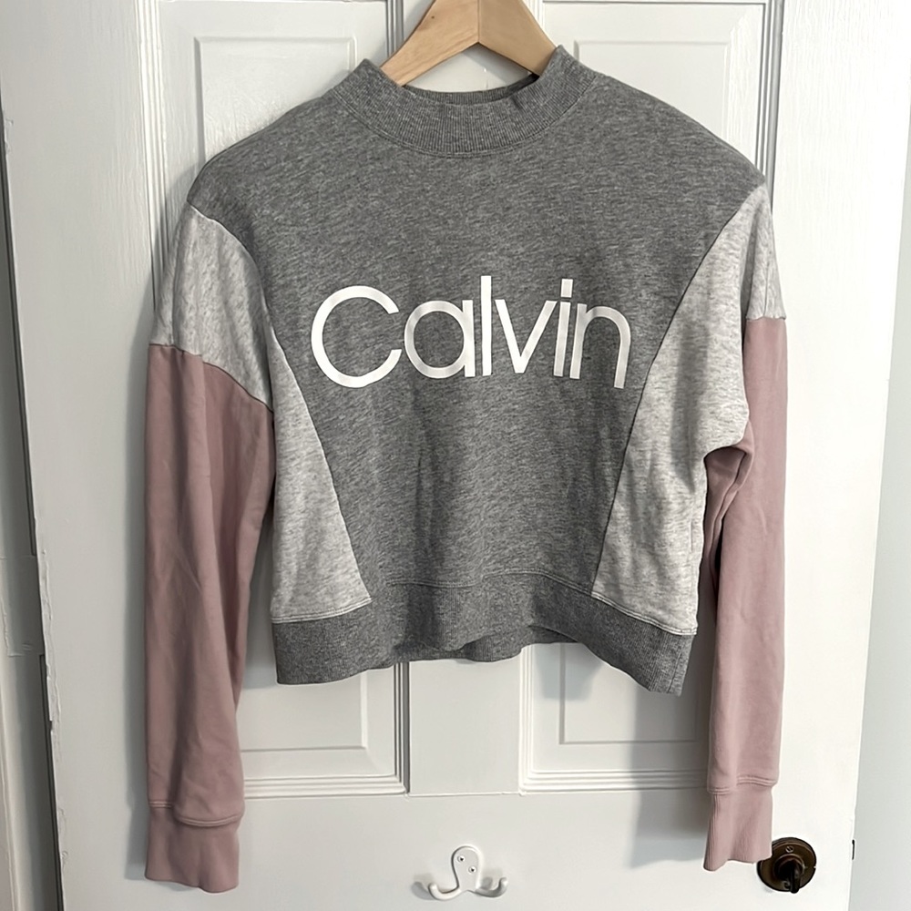 Vintage-style Calvin Cropped Sweatshirt